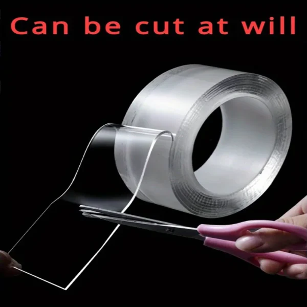 S85a611eb8fe242dd9c49b8d40c5fc3ee6.webp 1/3/5m Nano Tape Double-Sided Adhesive Tape Traceless Waterproof Tape For Bathroom Kitchen Sink Tap Gel Stickerشريط نانو لاصق مزدوج الجوانب بطول 1/3/5 متر، مقاوم للماء، بدون أثر، مناسب للحمام وحوض المطبخ وحنفية الحوض وملصق جل